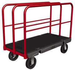 Rubbermaid - 2,000 Lb Capacity Structural Foam/Steel Panel Truck - Structural Foam Deck, 24" OAW, Polyolefin Casters - Industrial Tool & Supply