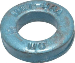 Metric Blue - M6 Screw, Alloy Steel Standard Flat Washer - 6.87mm ID x 13mm OD, 2.7mm Thick - Industrial Tool & Supply