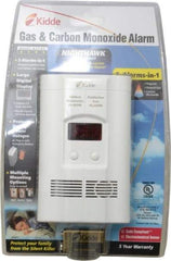 Kidde - 6.1 Inch Long x 3.8 Inch Wide, AC Plug In 120 Volt Carbon Monoxide and Explosive Gas Alarm - 85 dB Decibel Rating, 9V Battery Included, Indicating Light - Industrial Tool & Supply