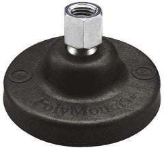 Gibraltar - 10000 Lb Capacity, 5/8-11 Thread, 2-1/4" OAL, Steel Stud, Tapped Pivotal Socket Mount Leveling Pad - 5" Base Diam, Nylon Pad, 7/8" Hex - Industrial Tool & Supply