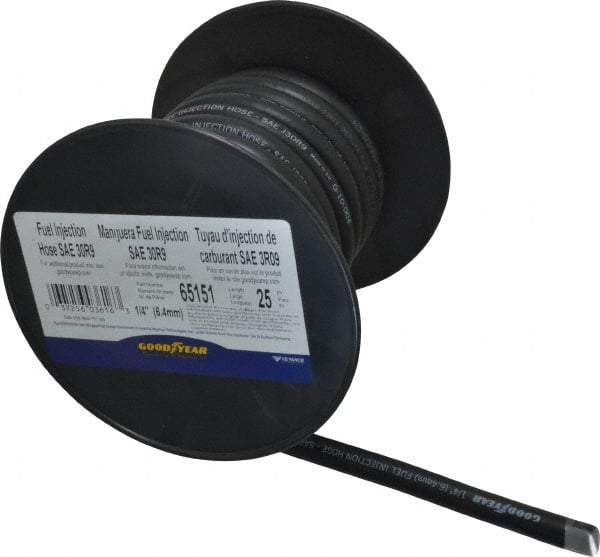 Continental ContiTech - 1/4" ID x 25' Fuel Injection Hose - Hypalon, Black - Industrial Tool & Supply