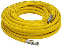 Continental ContiTech - 3/4" ID x 1.19" OD 50' Long Oil Resistant Air Hose - MNPT x MNPT Ends, 500 Working psi, -20 to 190°F, 3/4" Fitting, Yellow - Industrial Tool & Supply