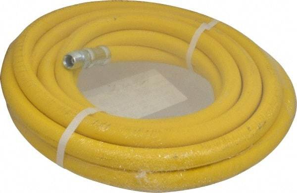 Continental ContiTech - 1/2" ID x 0.89" OD 25' Long Oil Resistant Air Hose - MNPT x MNPT Ends, 500 Working psi, -20 to 190°F, 1/2" Fitting, Yellow - Industrial Tool & Supply