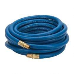 Continental ContiTech - 3/8" ID x 0.66" OD 25' Long Multipurpose Air Hose - MNPT x MNPT Ends, 300 Working psi, -10 to 158°F, 1/4" Fitting, Blue - Industrial Tool & Supply