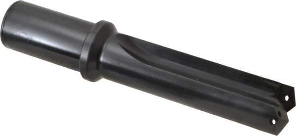 Allied Machine and Engineering - Series 2.5, 1-3/16 to 1-3/8" Diam, 1-1/4" Diam Straight Shank with Flange, Straight Flute Spade Drill - 3-3/8" Max Depth, 5-13/64" Body Length, 7-11/32" OAL, Short Length, Through Coolant - Industrial Tool & Supply