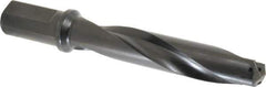 Allied Machine and Engineering - Series 2.5, 1-3/16 to 1-3/8" Diam, 1-1/4" Diam Straight Shank with Flange, Helical Flute Spade Drill - 5-3/8" Max Depth, 7-13/64" Body Length, 9-11/32" OAL, Intermediate Length, Through Coolant - Industrial Tool & Supply