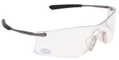 MCR Safety - Clear Lenses, Frameless Safety Glasses - Anti-Fog, Scratch Resistant, Metal Frame, Size Universal, Wrap Around - Industrial Tool & Supply