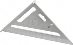 Empire Level - 7" Blade Length, Buffed Finish, Aluminum Rafter Square - 1/16", 0.083", 1/8" Graduation - Industrial Tool & Supply