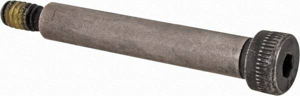 Value Collection - 1/4" Shoulder Diam x 1-1/2" Shoulder Length, #10-24 UNC, Hex Socket Shoulder Screw - 4140 Alloy Steel with Nylon Locking Patch, 3/16" Head Height x 3/8" Head Diam - Industrial Tool & Supply