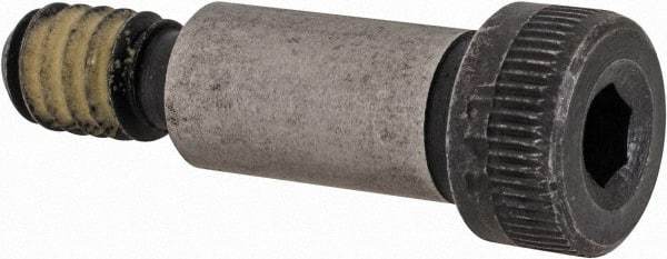 Value Collection - 5/16" Shoulder Diam x 5/8" Shoulder Length, 1/4-20 UNC, Hex Socket Shoulder Screw - 4140 Alloy Steel with Nylon Locking Patch, 7/32" Head Height x 7/16" Head Diam - Industrial Tool & Supply