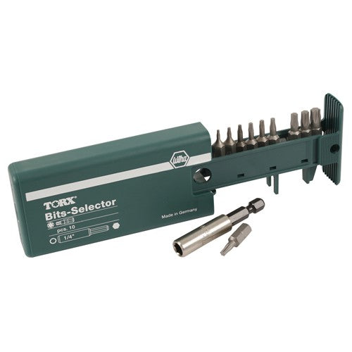 Torx Bit Selector Set T5-T30, Magnetic 1/4″ Bit Holder in Plastic Storage Box - Industrial Tool & Supply