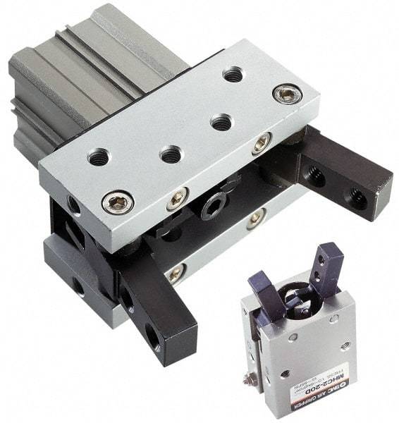SMC PNEUMATICS - M5x0.8 Single Action Air Gripper - External Parallel Gripper, 36 to 102 psi - Industrial Tool & Supply