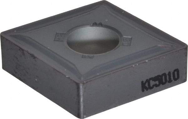 Kennametal - CNMG642 MP Grade KC5010 Carbide Turning Insert - TiAlN Finish, 80° Diamond, 3/4" Inscr Circle, 1/4" Thick, 1/32" Corner Radius - Industrial Tool & Supply