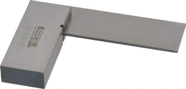 SPI - 2" Blade Length, 2" Base Length Spring Steel Square - 0.0005" (Parallel) & 0.001" (Square) Accuracy - Industrial Tool & Supply