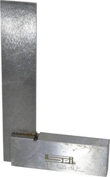SPI - 3" Blade Length, 2-1/2" Base Length Spring Steel Square - 0.0006" (Parallel) & 0.0011" (Square) Accuracy - Industrial Tool & Supply