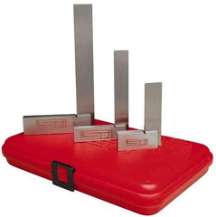 SPI - 3 Piece, 2, 3, 4 Inch Base Length, 2, 4, 6 Inch Blade Length, Square Set - Industrial Tool & Supply