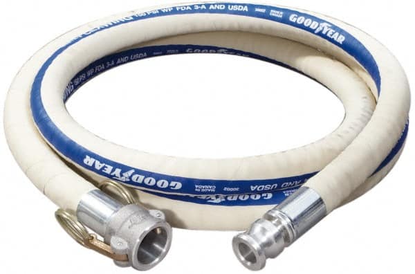Alliance Hose & Rubber - 1-1/2 Inch Inside x 1.97 Inch Outside Diameter, Food and Beverage Hose - Industrial Tool & Supply
