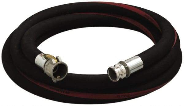 Alliance Hose & Rubber - 2" ID x 2.55" OD x 50' OAL, Cam & Groove Petroleum Transfer Hose - 150 Max Working psi, -35 to 200°F, 5" Bend Radius, 2" Fitting, Black - Industrial Tool & Supply