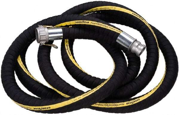 Alliance Hose & Rubber - 3" ID x 3-1/2" OD x 25' OAL, Cam & Groove Petroleum Transfer Hose - 200 Max Working psi, -40 to 200°F, 3" Bend Radius, 3" Fitting, Black - Industrial Tool & Supply