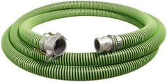 Alliance Hose & Rubber - -40 to 180°F, 4" Inside x 4.67" Outside Diam, Thermoplastic Rubber with Polyethylene Helix Liquid Suction & Discharge Hose - Green & Black, 25' Long, 29 Vacuum Rating, 40 psi Working & 150 psi Brust Pressure - Industrial Tool & Supply
