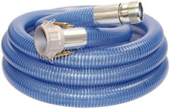 Alliance Hose & Rubber - -40 to 150°F, 4" Inside x 4-1/2" Outside Diam, PVC Liquid Suction & Discharge Hose - Transparent Blue, 20' Long, 29 Vacuum Rating, 55 psi Working Pressure - Industrial Tool & Supply