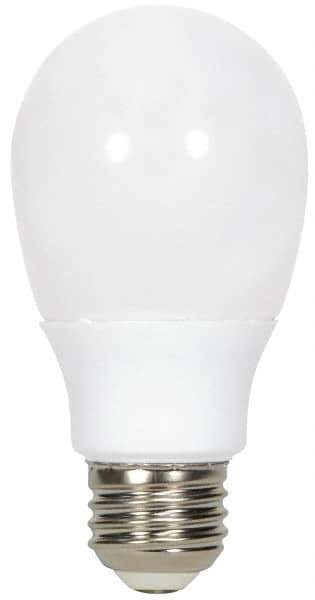 Value Collection - 9 Watt Fluorescent Residential/Office Medium Screw Lamp - 2,700°K Color Temp, 450 Lumens, A19, 6,000 hr Avg Life - Industrial Tool & Supply