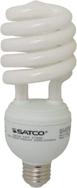 Value Collection - 32 Watt Fluorescent Residential/Office Medium Screw Lamp - 2,700°K Color Temp, 2,000 Lumens, T4, 8,000 hr Avg Life - Industrial Tool & Supply