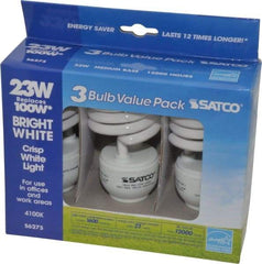 Value Collection - 23 Watt Fluorescent Residential/Office Medium Screw Lamp - 4,100°K Color Temp, 1,600 Lumens, T2, 10,000 hr Avg Life - Industrial Tool & Supply