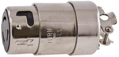 Hubbell Wiring Device-Kellems - 125 VAC, 50 Amp, NonNEMA Configuration, Marine Grade, Self Grounding Connector - 1 Phase, 2 Poles, IP20, 0.44 to 1.14 Inch Cord Diameter - Industrial Tool & Supply