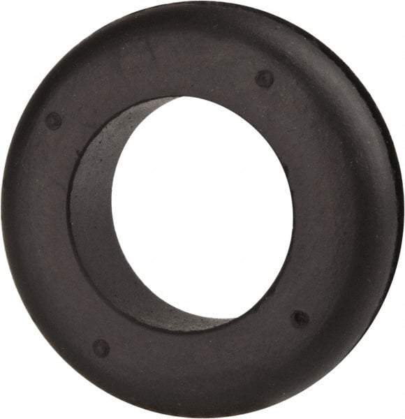 Made in USA - 1-3/4" OD, 1/2" Thick Military Specification Grommet - Buna-N Rubber, 1-3/8" Slot Diam x 1/8" Slot Width - Industrial Tool & Supply