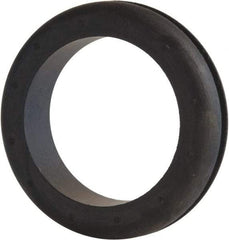 Made in USA - 2-1/8" OD, 1/2" Thick Military Specification Grommet - Buna-N Rubber, 1-3/4" Slot Diam x 1/8" Slot Width - Industrial Tool & Supply