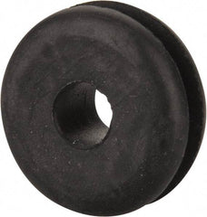 Made in USA - 1" OD, 3/8" Thick Military Specification Grommet - Buna-N Rubber, 3/4" Slot Diam x 1/8" Slot Width - Industrial Tool & Supply