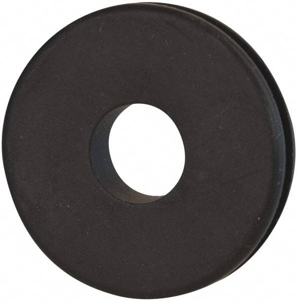 Made in USA - 1-1/2" OD, 5/16" Thick Military Specification Grommet - Buna-N Rubber, 1-1/4" Slot Diam x 1/8" Slot Width - Industrial Tool & Supply