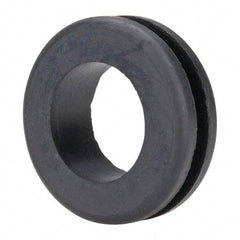 Made in USA - 1-3/4" OD, 9/16" Thick Military Specification Grommet - Buna-N Rubber, 1-3/8" Slot Diam x 3/16" Slot Width - Industrial Tool & Supply