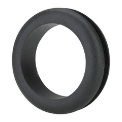 Made in USA - 2-1/8" OD, 9/16" Thick Military Specification Grommet - Buna-N Rubber, 1-3/4" Slot Diam x 3/16" Slot Width - Industrial Tool & Supply