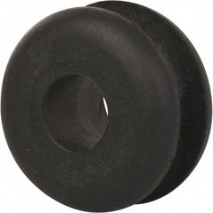 Made in USA - 13/16" OD, 7/16" Thick Military Specification Grommet - Buna-N Rubber, 9/16" Slot Diam x 3/16" Slot Width - Industrial Tool & Supply