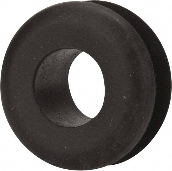Made in USA - 15/16" OD, 7/16" Thick Military Specification Grommet - Buna-N Rubber, 11/16" Slot Diam x 3/16" Slot Width - Industrial Tool & Supply