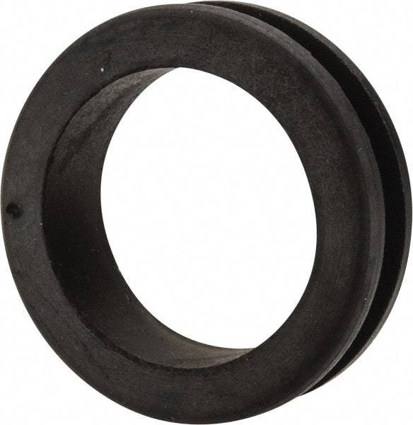 Made in USA - 2-1/8" OD, 5/8" Thick Military Specification Grommet - Buna-N Rubber, 1-3/4" Slot Diam x 1/4" Slot Width - Industrial Tool & Supply