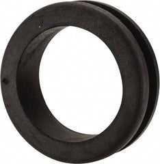 Made in USA - 2-1/8" OD, 5/8" Thick Military Specification Grommet - Buna-N Rubber, 1-3/4" Slot Diam x 1/4" Slot Width - Industrial Tool & Supply