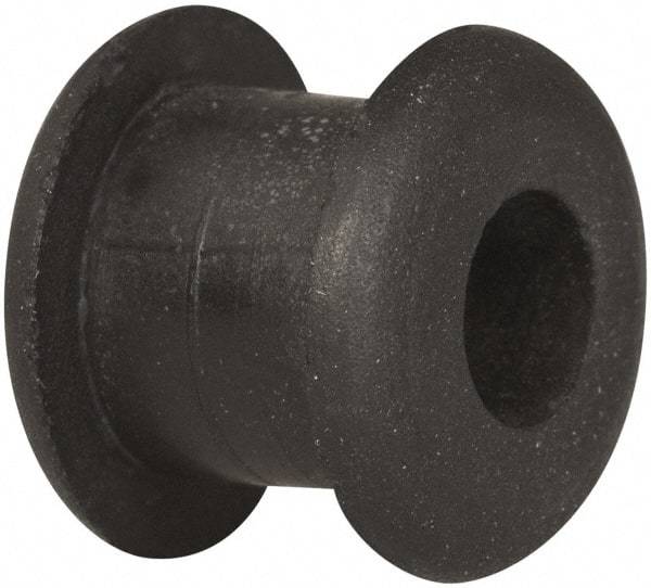 Made in USA - 7/16" OD, 3/8" Thick Military Specification Grommet - Buna-N Rubber, 5/16" Slot Diam x 1/4" Slot Width - Industrial Tool & Supply