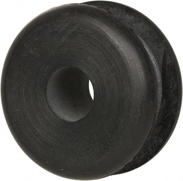 Made in USA - 1" OD, 1/2" Thick Military Specification Grommet - Buna-N Rubber, 3/4" Slot Diam x 1/4" Slot Width - Industrial Tool & Supply