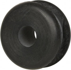 Made in USA - 1" OD, 1/2" Thick Military Specification Grommet - Buna-N Rubber, 3/4" Slot Diam x 1/4" Slot Width - Industrial Tool & Supply