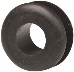 Made in USA - 15/16" OD, 1/2" Thick Military Specification Grommet - Buna-N Rubber, 11/16" Slot Diam x 1/4" Slot Width - Industrial Tool & Supply