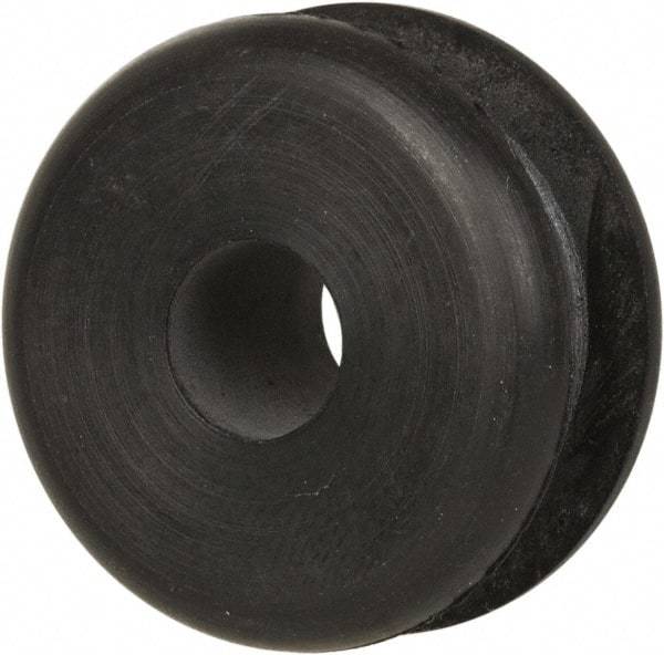 Made in USA - 1-1/16" OD, 1/2" Thick Military Specification Grommet - Buna-N Rubber, 13/16" Slot Diam x 1/4" Slot Width - Industrial Tool & Supply