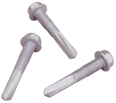 Elco - 1/4", Hex Washer Head, Hex Drive, 5" Length Under Head, #5 Point, Self Drilling Screw - Steel - Industrial Tool & Supply