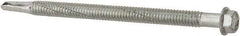 Elco - 1/4", Hex Washer Head, Hex Drive, 4" Length Under Head, #5 Point, Self Drilling Screw - Steel - Industrial Tool & Supply