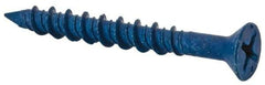 Elco - 3/16" Diam, 1-3/4" OAL, Phillips Drive, Concrete Screw & Masonry Fastener - Steel, Blue StalGard Finish, Includes #2 Drill Bit - Industrial Tool & Supply
