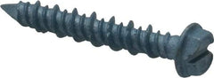 Elco - 3/16" Diam, 1-1/4" Length Under Head, Hex Drive, Concrete Screw & Masonry Fastener - Steel, Blue StalGard Finish, Includes 5/16" Drill Bit - Industrial Tool & Supply