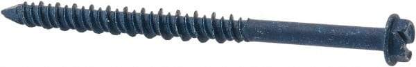 Elco - 3/16" Diam, 2-3/4" Length Under Head, Hex Drive, Concrete Screw & Masonry Fastener - Steel, Blue StalGard Finish, Includes 5/16" Drill Bit - Industrial Tool & Supply