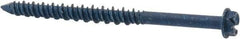 Elco - 3/16" Diam, 2-3/4" Length Under Head, Hex Drive, Concrete Screw & Masonry Fastener - Steel, Blue StalGard Finish, Includes 5/16" Drill Bit - Industrial Tool & Supply